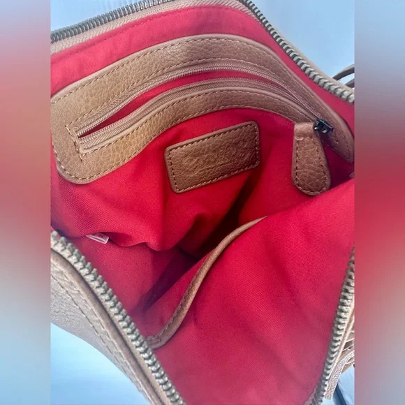 Carlos Santana Crossbody Bag Fringe Tan Brown Purse W/ Chain Strap New - Picture 5 of 7